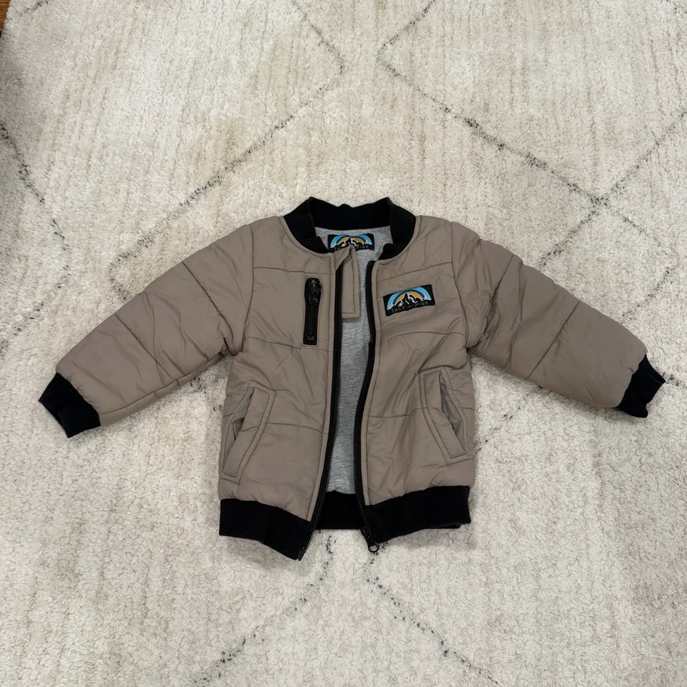 Salt & Pine Kids Taupe Puffer Jacket